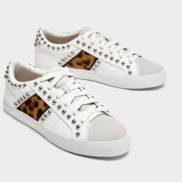 Zara studded leopard sneakers - Picture 2 of 5